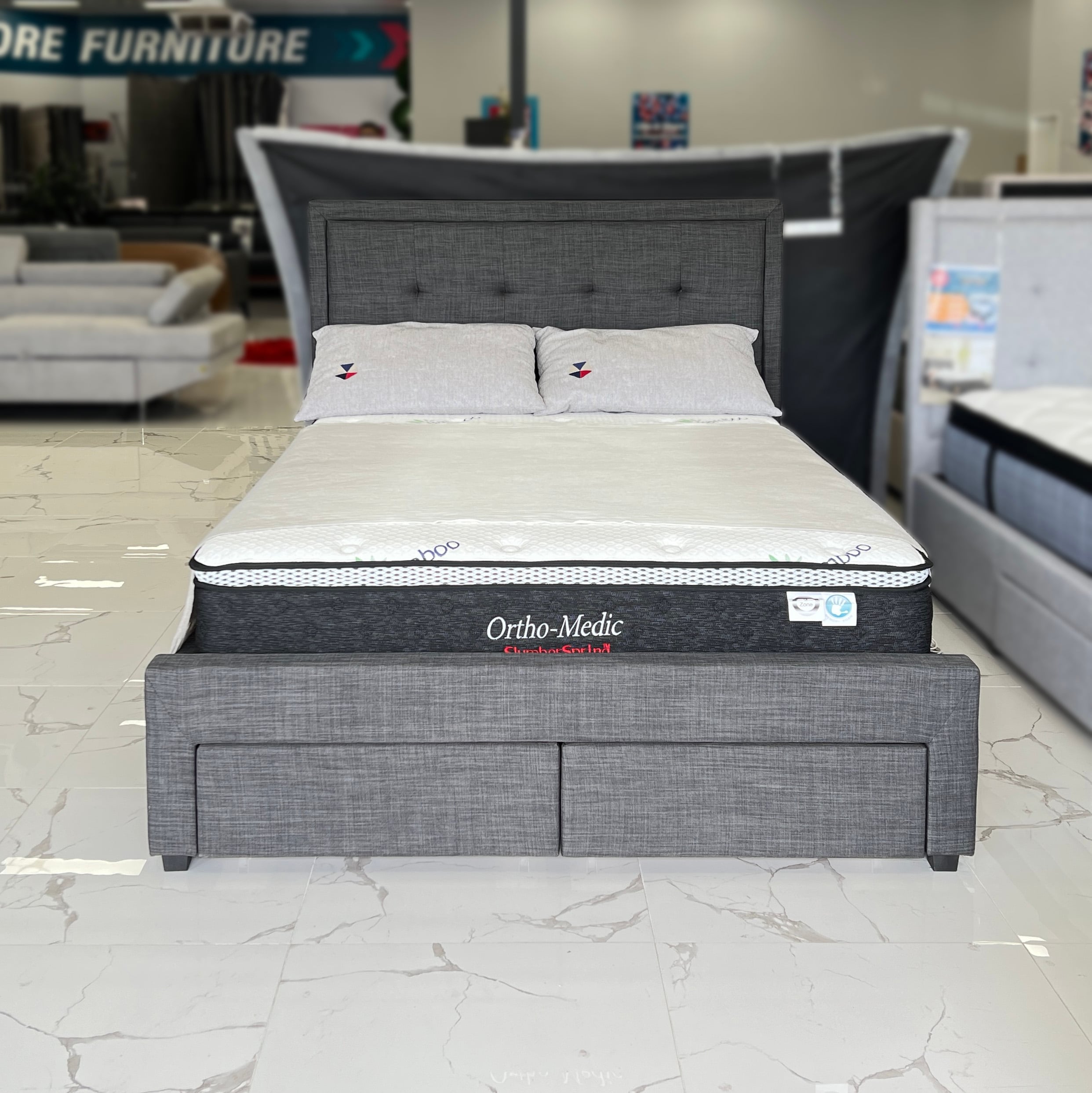 Chanelle Dark Grey King Bed Chanelle Dark Grey King Bed