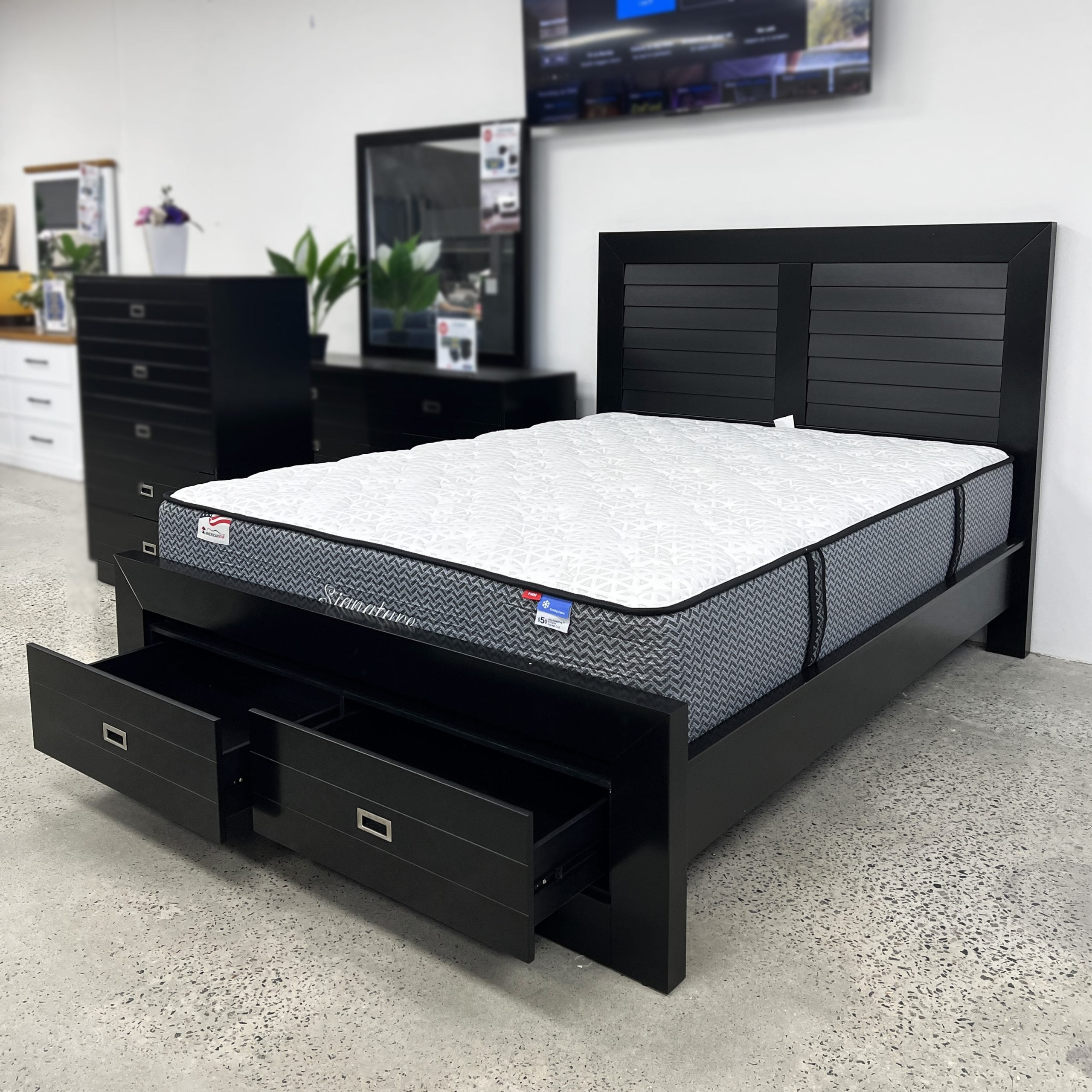 Coober Drawer Black King Bed Coober Drawer Black King Bed