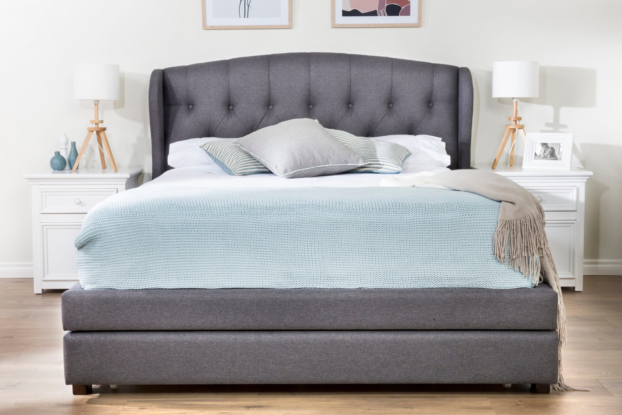Harper Dark Grey King Bed Harper Dark Grey King Bed