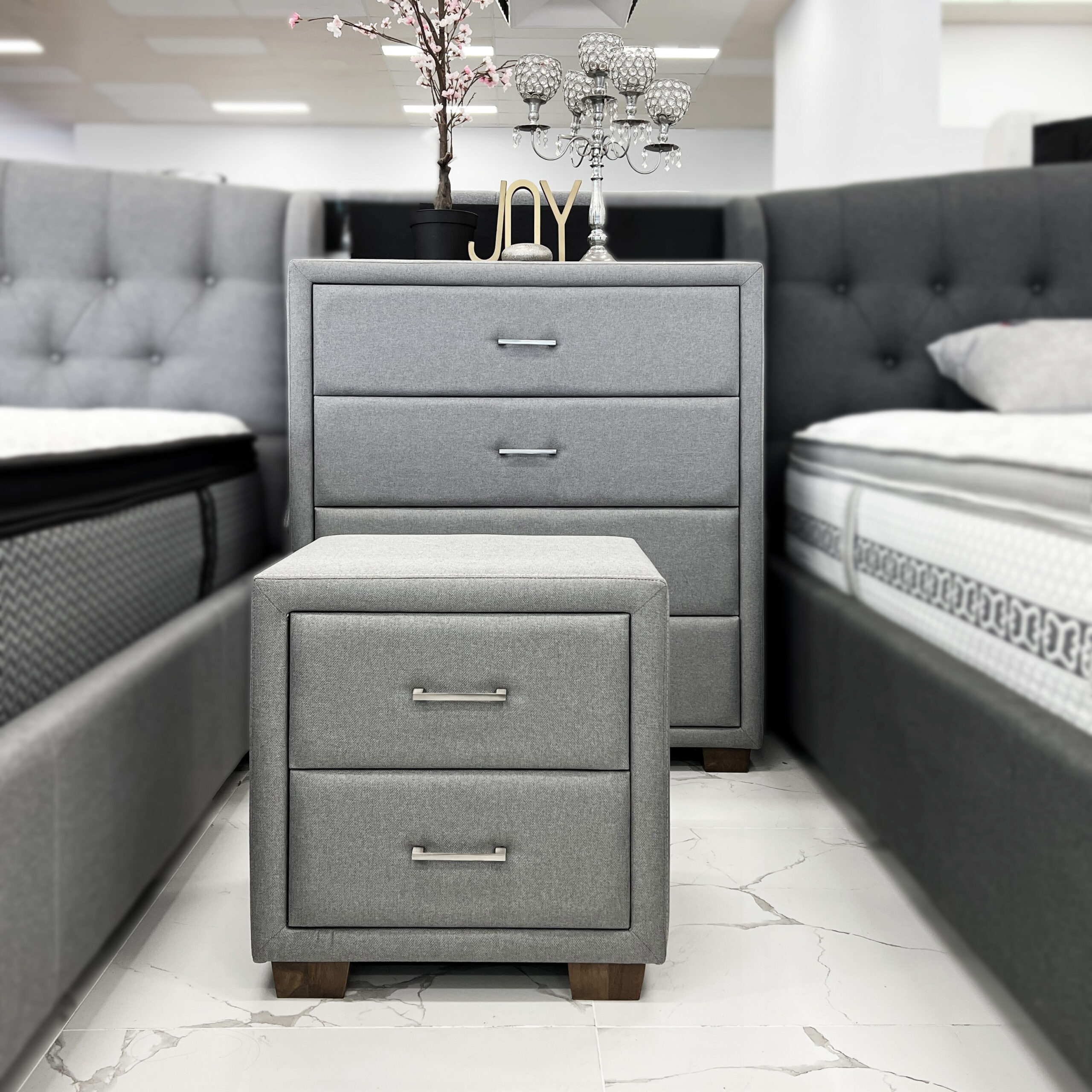 Harper Light Grey - Bedside Harper Light Grey - Bedside