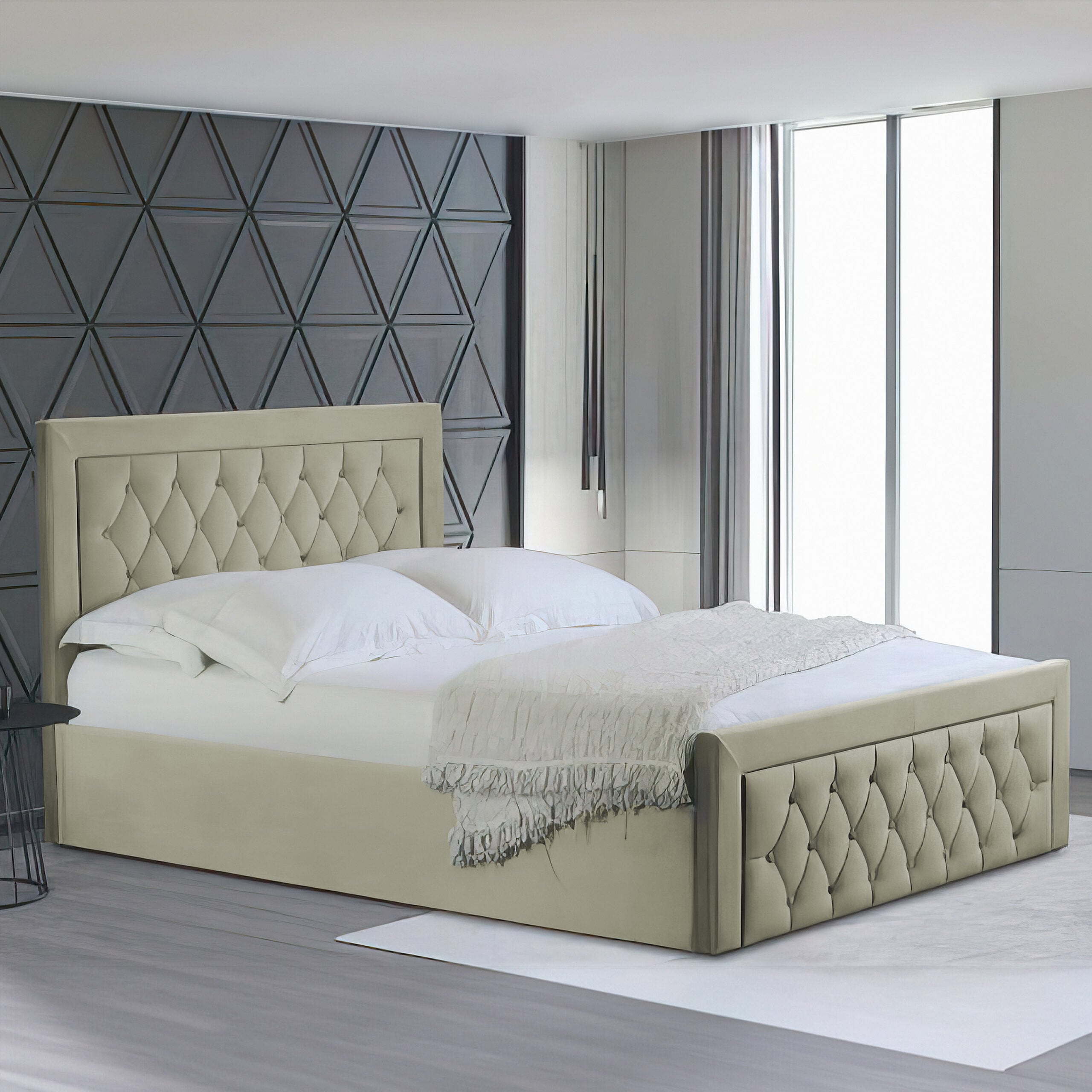 Mia Beige King Bed Mia Beige King Bed
