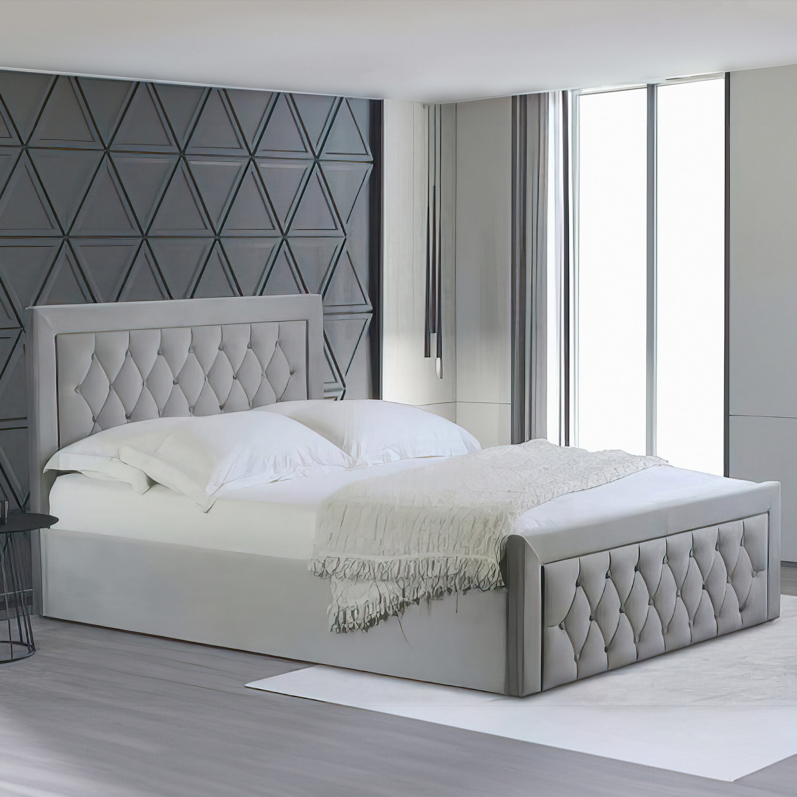 Mia Grey King Bed Mia Grey King Bed