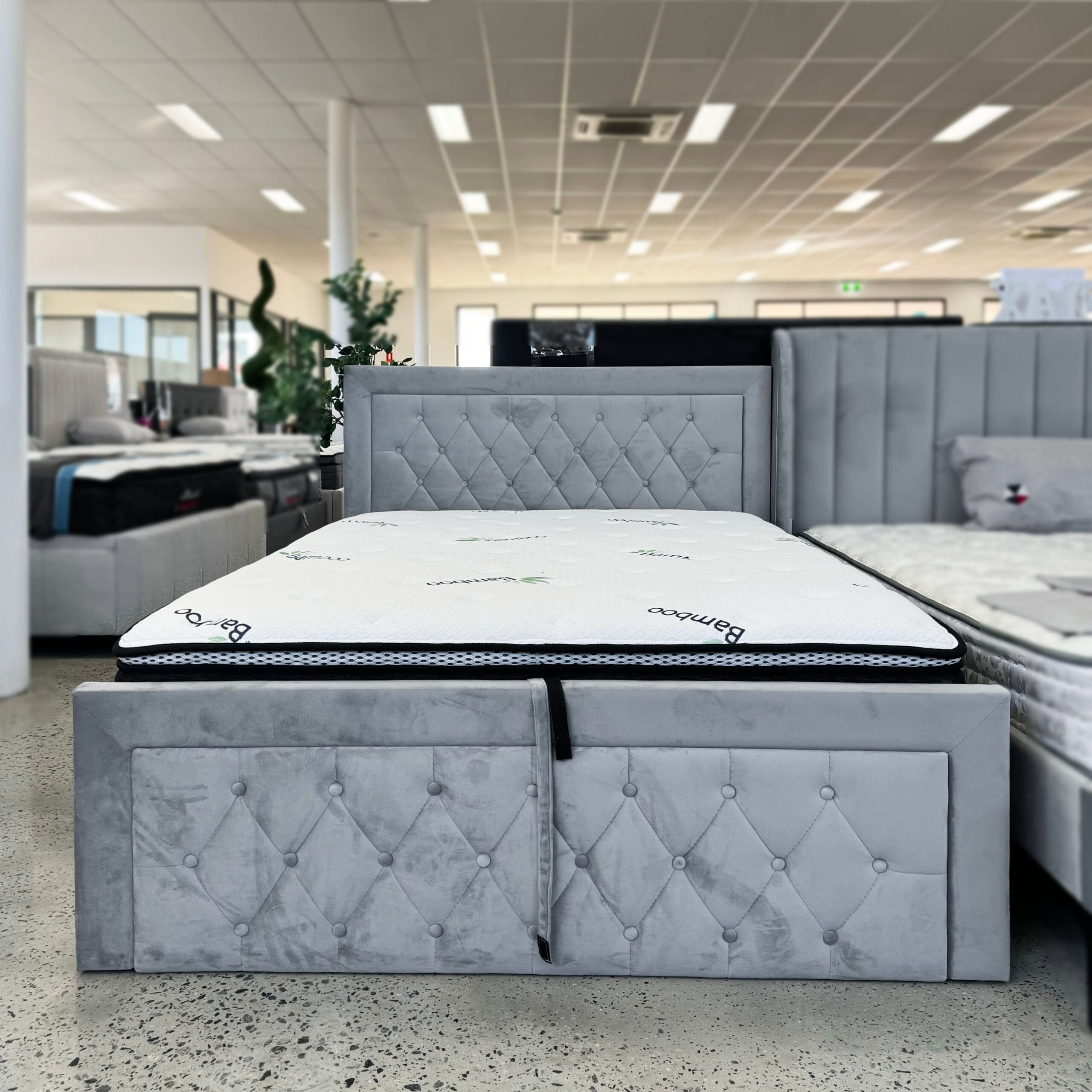 Mia Grey King Bed Mia Grey King Bed