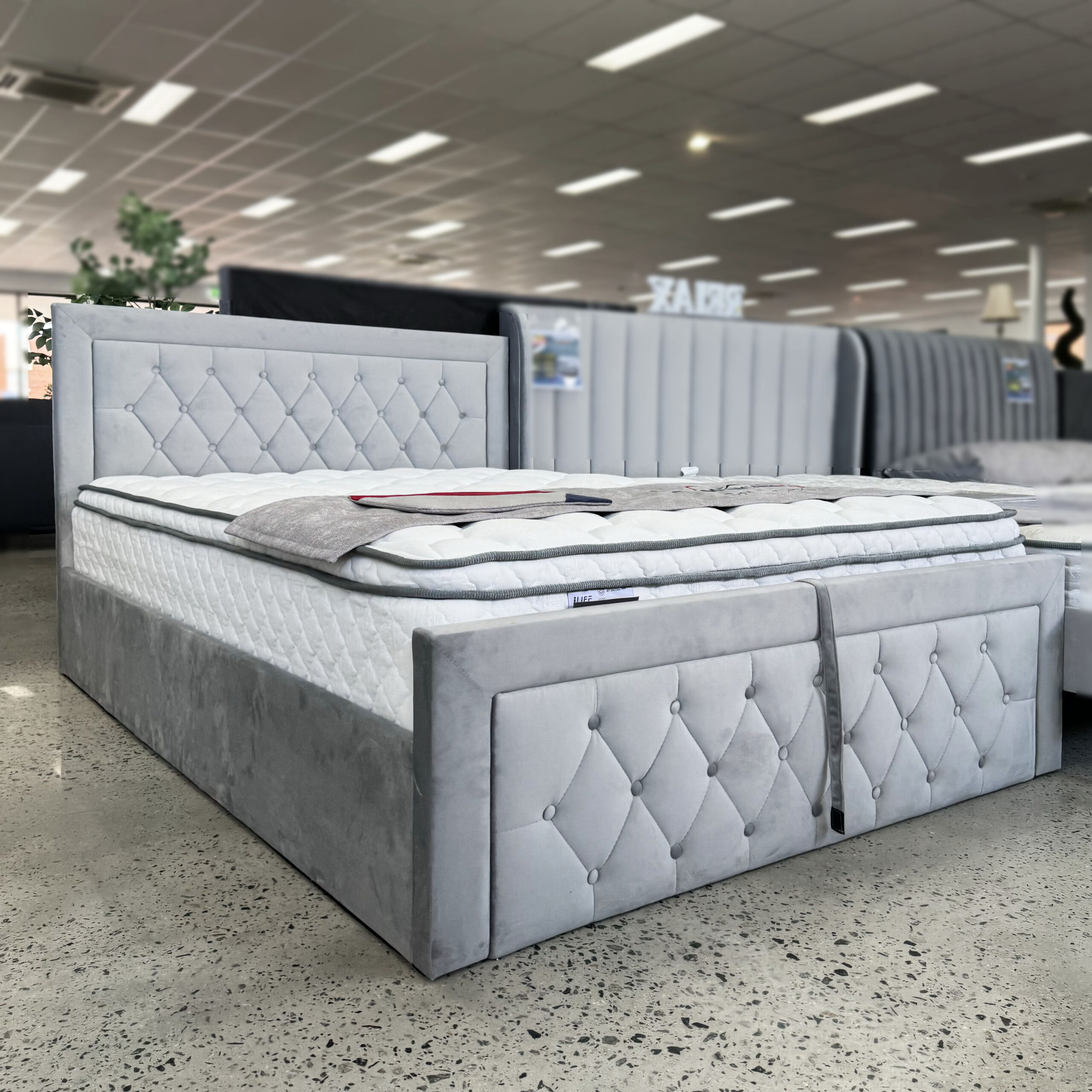 Mia Grey King Bed Mia Grey King Bed