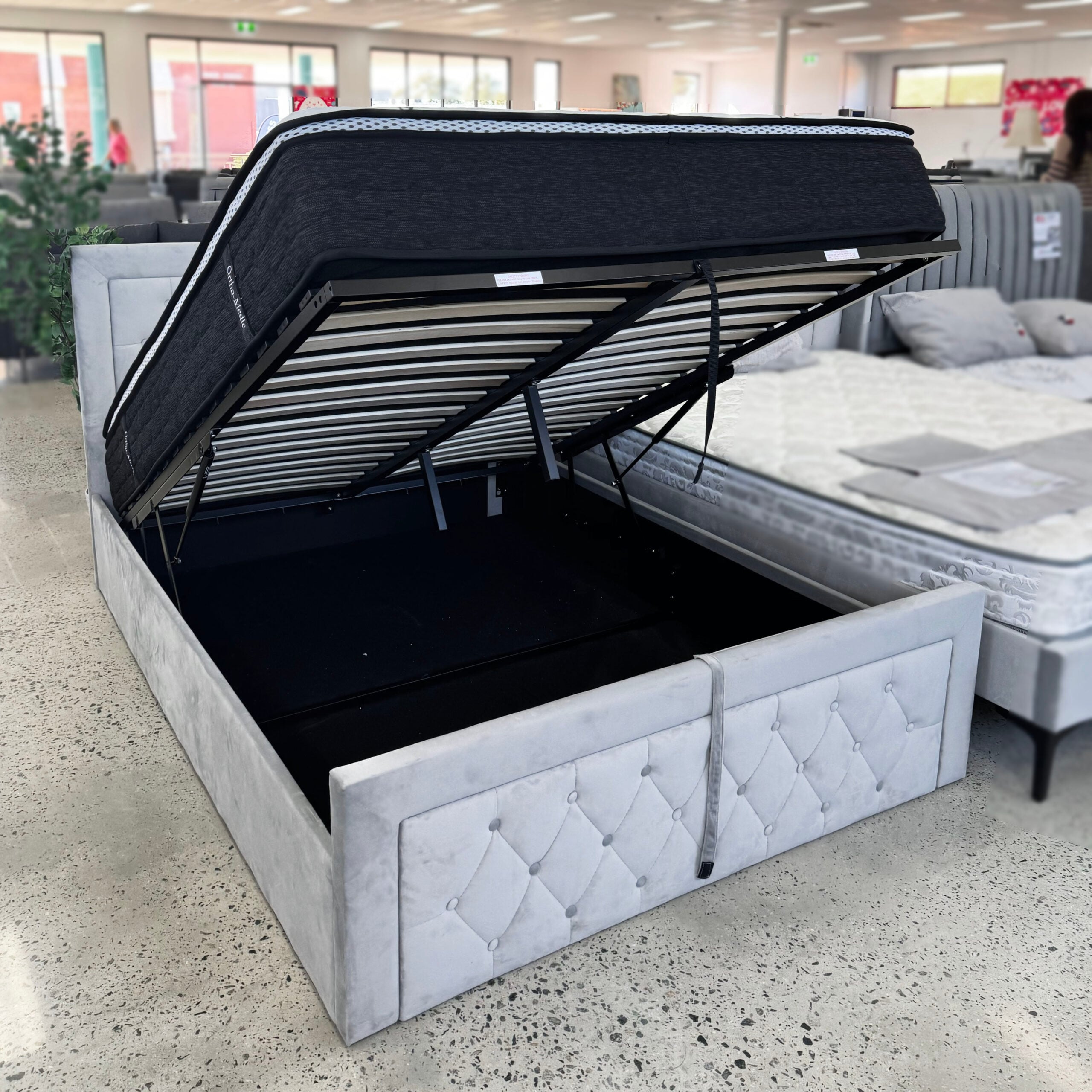 Mia Grey King Bed Mia Grey King Bed