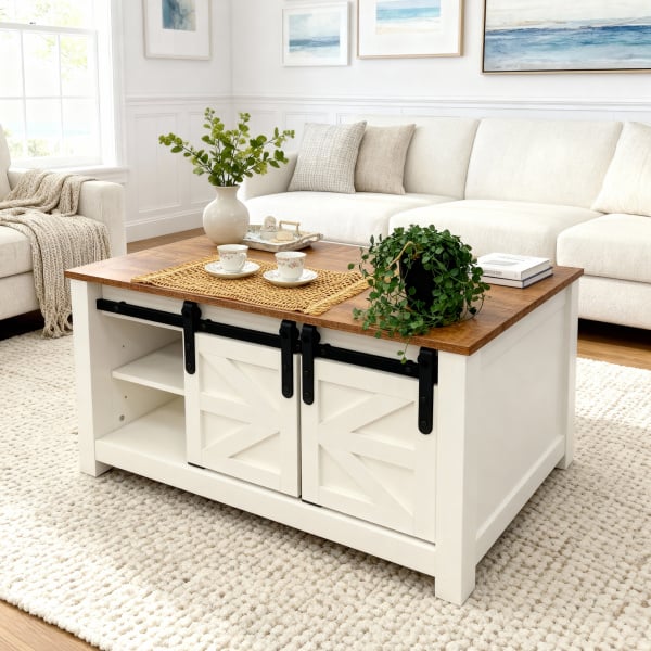 Homestead Rustic Lift-Top Coffee Table with Storage