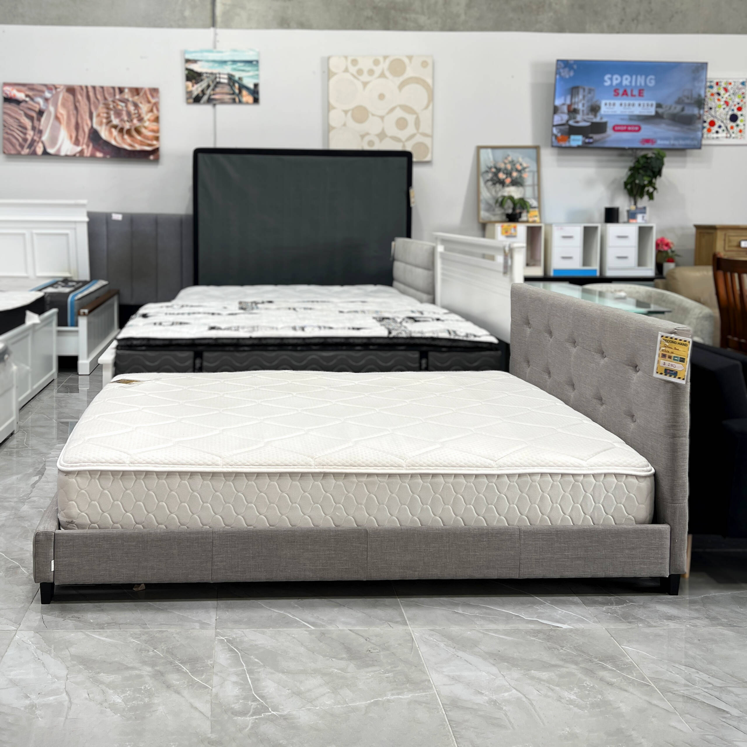 Gey Queen Bed Frame (5)
